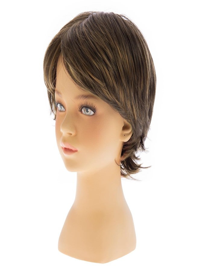 Dsimeig Brown Kids Wig Short Wavy Child Synthetic Boys Cosplay Halloween Costume Party Use - Image 3